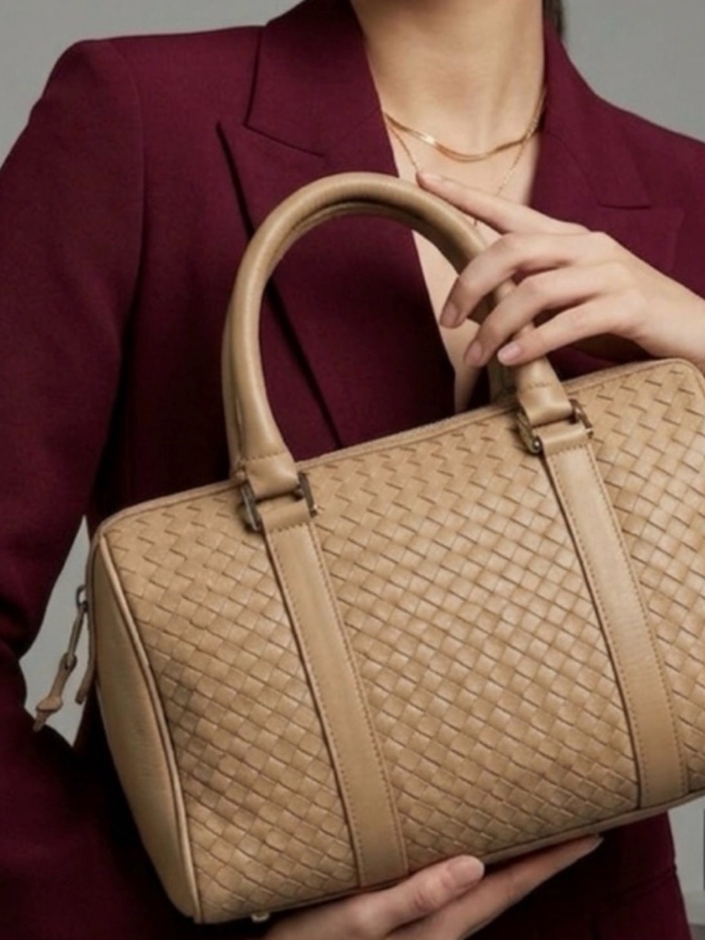 Ganson Leather Boston Bag